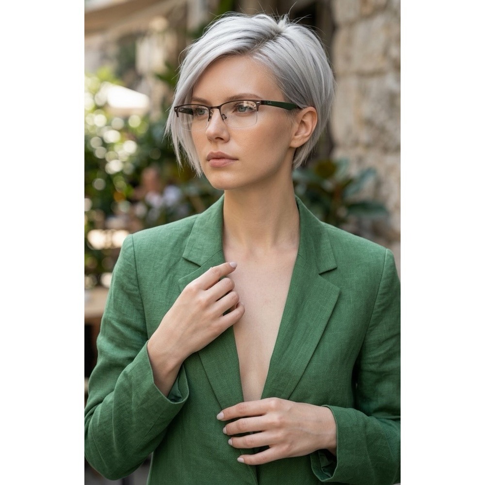 Ray Ban RB 8412 2892 Half Rim green Eyeglasses Frame